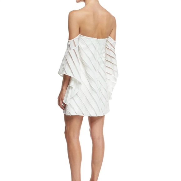 Camilla and Marc White Statice Off the Shoulder Fairy Mini Dress - Picture 6 of 11